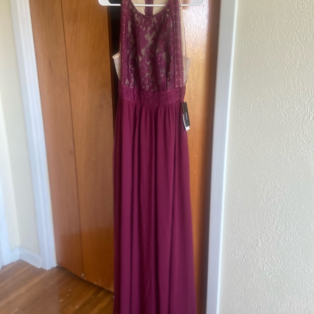 NWT Lulu's Maroon Lace Dress
